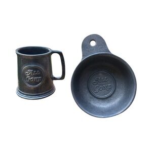 Set Wilton Columbia All Gone Pewter 8oz Bowl And Mug Cup Camping, Hiking, Picnic